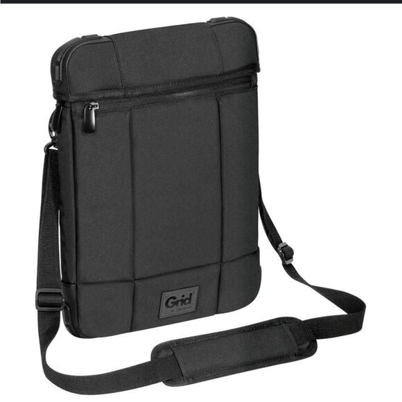 Targus 12-13” Grid High-Impact Vertical Slipcase w/ shoulder straps